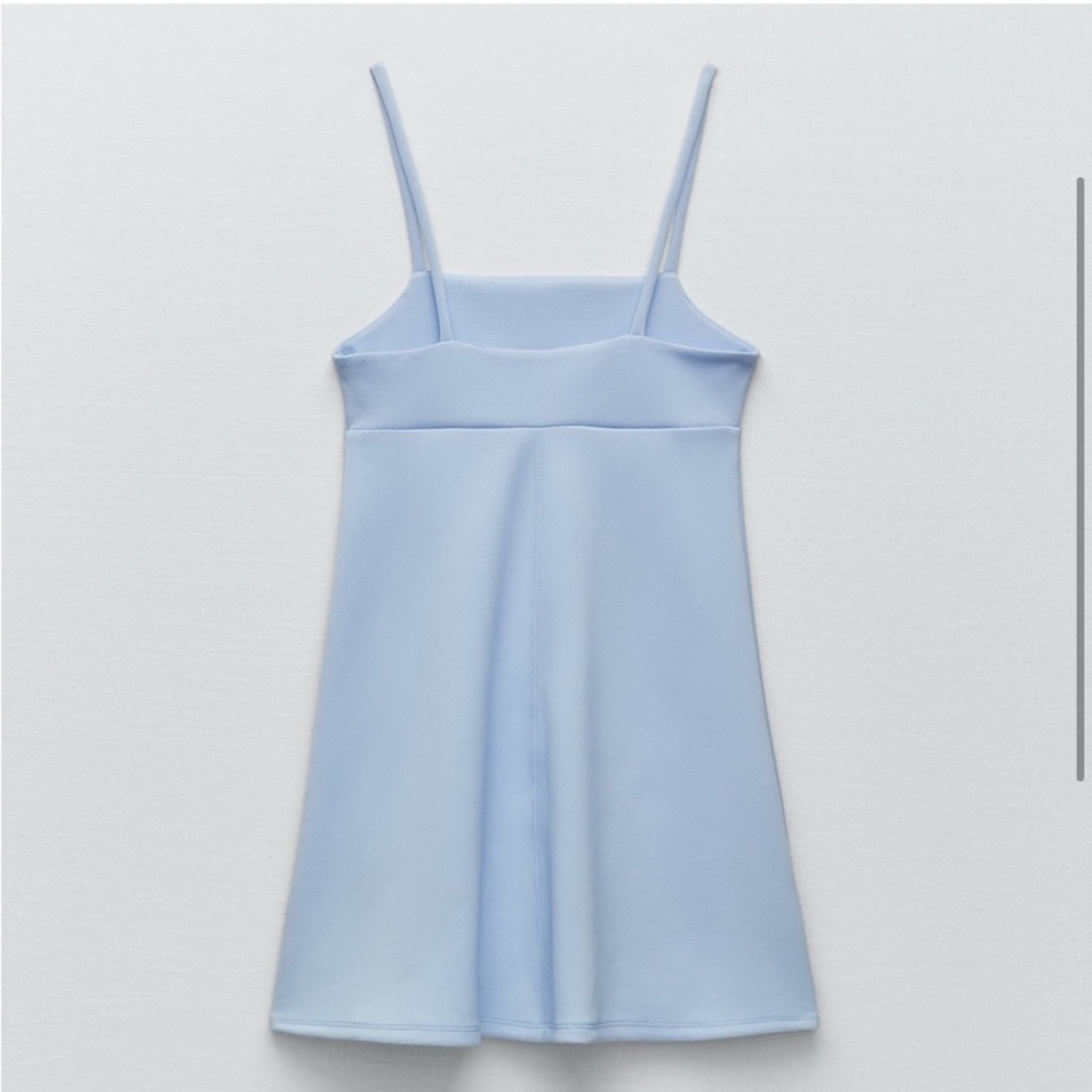 Zara x lotto collaboration dress powder baby blue size M coquette trendy tennis - Picture 4 of 6